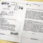 　米軍第３海兵水陸両用軍による１９７１年６月の電報のコピー。岩国基地での核搭載訓練について記している