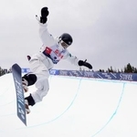 　スノーボードＷ杯男子ハーフパイプ第２戦で決勝に進んだ戸塚優斗＝コッパーマウンテン（共同）