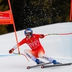 　アルペンスキーＷ杯で男子滑降第２戦に出場したマルコ・オーデルマット＝１８日、バルガルデナ（ゲッティ＝共同）