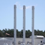 　パイプライン「ノルドストリーム」の施設＝２０２２年、ドイツ・ルブミン（ゲッティ＝共同）