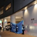 　事件のあった、みずほペイペイドームに隣接する商業施設付近＝１４日、福岡市中央区