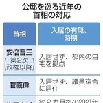 　公邸を巡る近年の首相の対応
