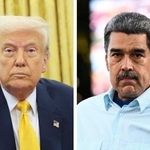 　トランプ米大統領、ベネズエラのマドゥロ大統領（ともにゲッティ＝共同）