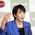 　共同通信加盟社編集局長会議で講演する高市首相＝２３日午後、東京・東新橋