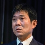 　取材に応じるサッカー日本代表の森保一監督＝２３日、相模原市