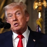 　トランプ米大統領＝２２日、南部フロリダ州（ゲッティ＝共同）