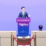 　２８日、中国上海市で都市間フォーラムに出席した蒋万安・台北市長（台北市提供・共同）