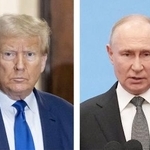 　トランプ米大統領（ゲッティ＝共同）、ロシアのプーチン大統領