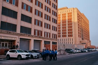 　ベネズエラのマドゥロ大統領夫妻が拘束されている施設＝５日、米ニューヨーク（ゲッティ＝共同）