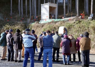 　ＪＲ東海が開いた、新たな井戸に関する住民向け説明会＝１０日午後、岐阜県瑞浪市