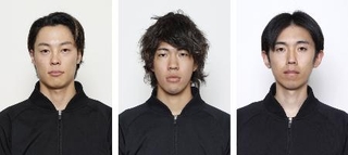 　左から小林陵侑、二階堂蓮、中村直幹　