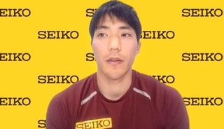 　オンラインで取材に応じる陸上男子の山縣亮太＝３０日