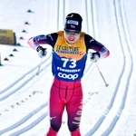 　予選で滑走する広瀬崚＝イタリア・テーゼロ（共同）