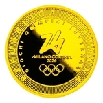 　ミラノ・コルティナ冬季五輪公式記念コインの金貨