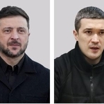 　ウクライナのゼレンスキー大統領（ゲッティ＝共同）、フェドロフ第１副首相兼デジタル転換相