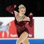 　女子ＳＰで演技するアンバー・グレン＝セントルイス（ゲッティ＝共同）