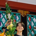 　西宮神社の「福男選び」で「一番福」となった豊川哲平さん＝１０日午前、兵庫県西宮市