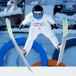 　女子で優勝した岩佐明香＝大倉山