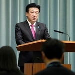 　記者会見する木原官房長官＝１５日午前、首相官邸