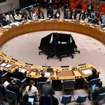 　１５日、ニューヨークの国連本部で開かれたイラン情勢を巡る安全保障理事会の緊急会合（共同）