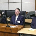 　ソウル中央地裁での判決公判に出廷した韓国の尹錫悦前大統領（中央）＝１６日（地裁提供・聯合＝共同）