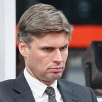 　１６日、モスクワで開かれた無人技術開発に関する会合に参加したロシア国営宇宙開発企業ロスコスモスのバカノフ社長（タス＝共同）