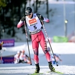 　男子第１０戦、山本涼太の後半距離＝オーベルホフ（共同）