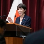 　記者会見する高市首相＝１９日午後、首相官邸