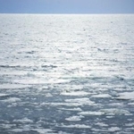 　北海道紋別市の紋別港から北北東約９０キロのオホーツク海上で観測された流氷＝１９日午前（紋別海上保安部提供）