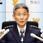 　警視庁の第１０１代警視総監に就任し記者会見する筒井洋樹氏＝２３日午前、警視庁本部