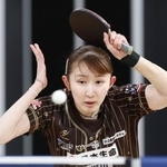 　女子シングルスで８強入りした早田ひな＝東京体育館