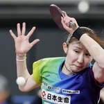 　女子シングルスで準決勝に進んだ早田ひな＝東京体育館