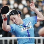 　女子シングルスで準決勝に進んだ張本美和＝東京体育館