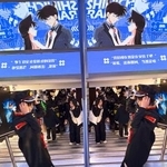 　中国上海市の繁華街にある日本グッズ専門店が集まる商業施設＝２０２５年１２月（共同）