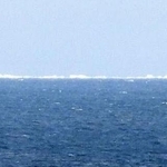 　北海道紋別市の展望施設「オホーツクタワー」から観測された流氷＝２５日午後（市提供）