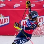 　アルペンスキーＷ杯、女子回転で今季７勝目を挙げたミカエラ・シフリン＝２５日、スピンドレルブムリン（ゲッティ＝共同）