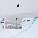 　冬季Ｘゲーム最終日、スノーボード男子スロープスタイルの長谷川帝勝＝２５日、コロラド州アスペン（ゲッティ＝共同）