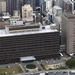 　大阪地裁が入る合同庁舎（共同通信社ヘリから）