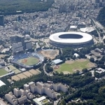 　秩父宮ラグビー場が建て替えられる東京・明治神宮外苑＝２０２４年７月