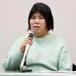 　記者会見する西山美香さん＝２９日午後、大阪市北区