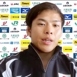 　オンラインで取材に応じる柔道男子の永山竜樹＝２９日