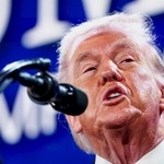 　トランプ米大統領＝２８日、ワシントン（ロイター＝共同）