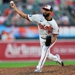 　２５年７月、メッツ戦に登板するオリオールズのソランソニー・ドミンゲス＝ボルティモア（ＡＰ＝共同）