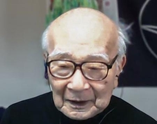 　オンライン記者会見で発言する被団協の田中熙巳代表委員＝５日