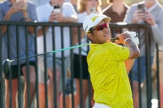 　最終ラウンド、プレーオフ１ホール目で敗れ２位となった松山英樹＝ＴＰＣスコッツデール（共同）