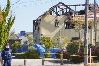 　事件があった現場＝１７日、広島県東広島市