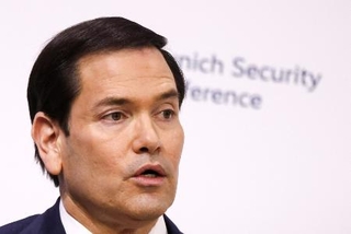 　ルビオ米国務長官＝１４日、ドイツ・ミュンヘン（ロイター＝共同）