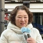 　中道改革連合候補の応援演説をする連合の芳野友子会長＝２日午後、東京都内
