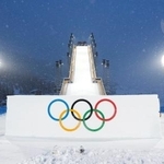 　スノーボードのビッグエア会場＝リビーニョ（共同）