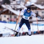 　女子距離複合　後半フリーで力走する土屋正恵＝テーゼロ（共同）